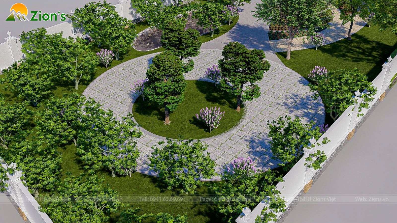 Thiết kế cảnh quan nhà vườn 9000m2 - zions landscape